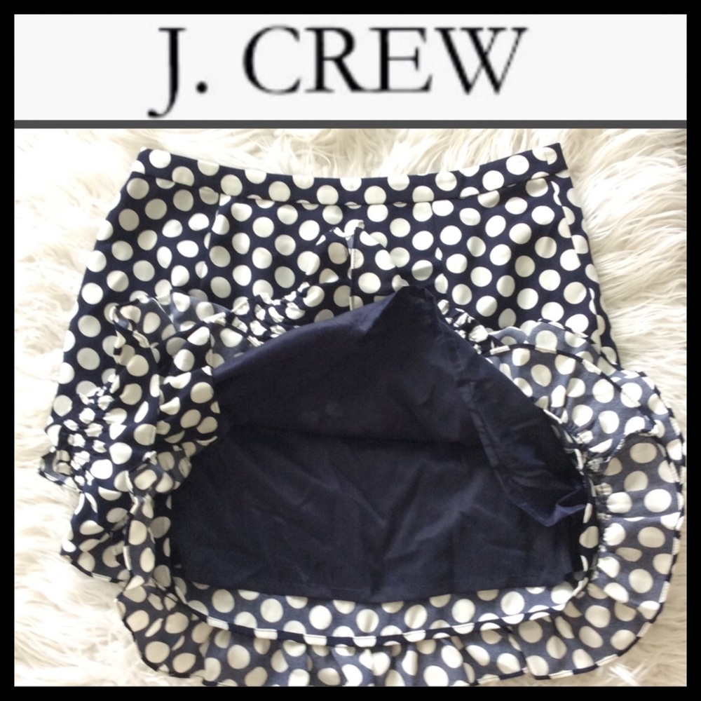 J. Crew Polka Dot Ruffle Skirt - Picture 4 of 7